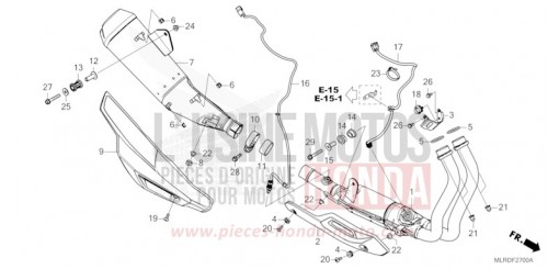 SILENCIEUX D'ECHAPPEMENT CB500XACT de 2026